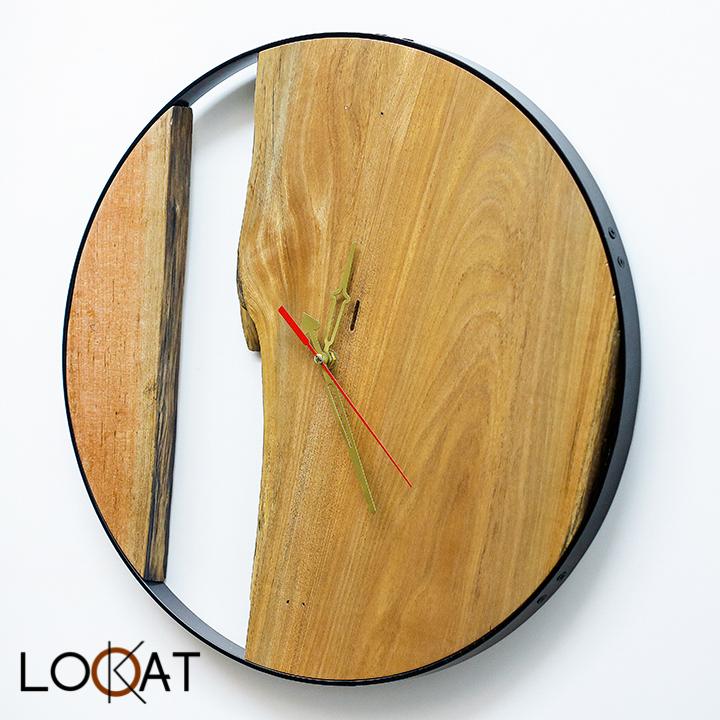 Đồng Hồ Treo Tường Décor Nhà Phong cách Retro Cổ Điển - Tinh Tế từ Gỗ Mộc Tự Nhiên DH12050026