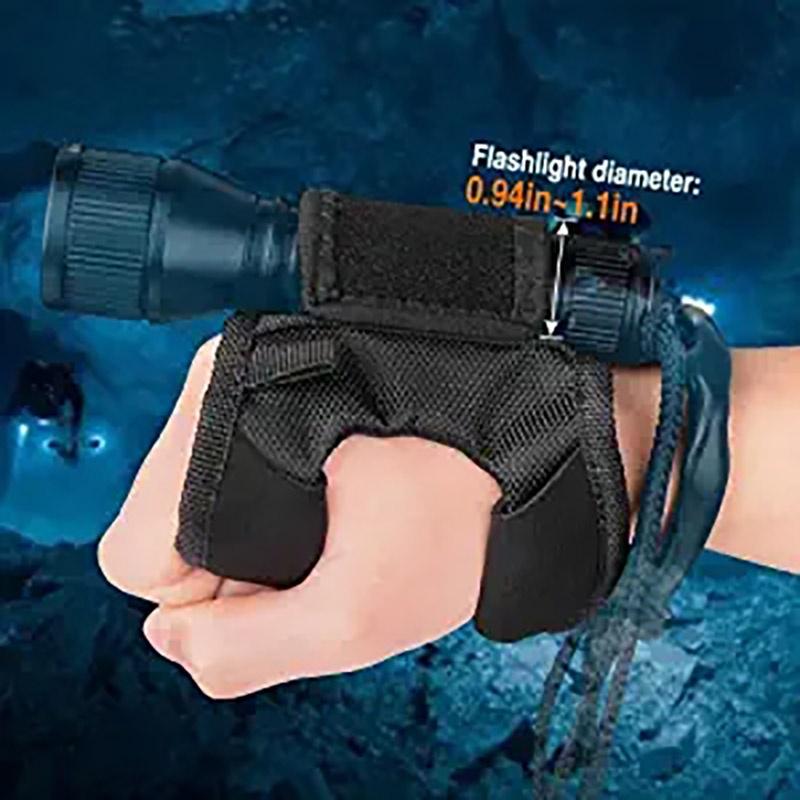 Flashlight Glove Hands-Free Flashlight Holder Universal Adjustable Wrist Strap Diving Lighting Accessories ELEN