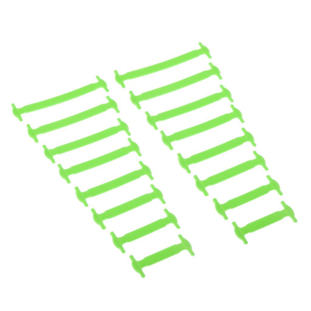 16 Pieces Elastic Silicone Shoelaces  Shoe Laces Unisex