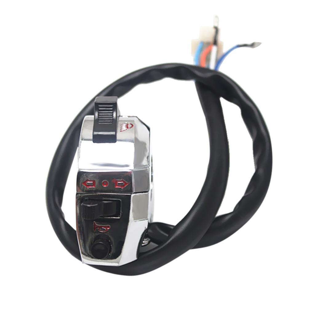 Replacement Motorcycle 7/8'' 22mm Handlebar High/Low Beam Turn Signal Light Horn Swtich