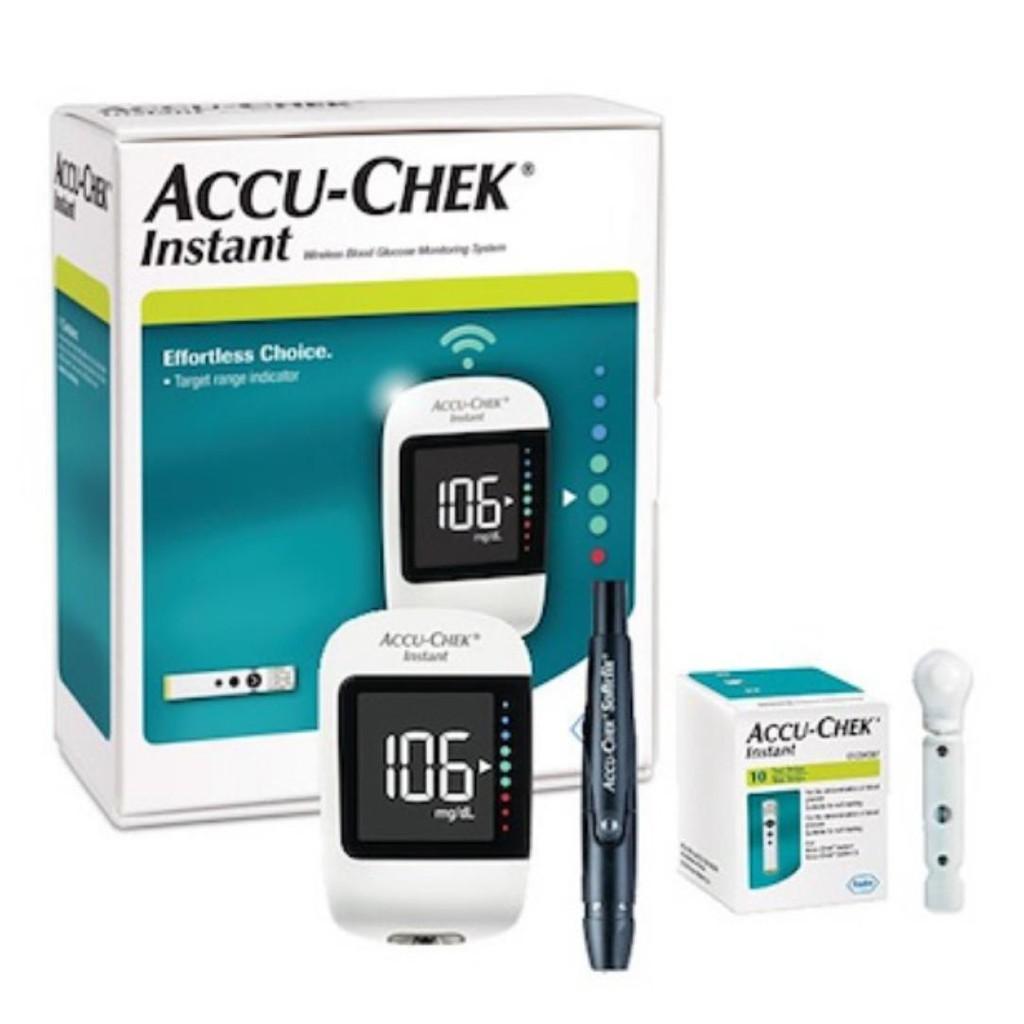 Máy đo đường huyết Accu Chek Instant cho kết quả nhanh, chính xác, có bút chích máu SoftClix đi kèm | Bảo hành trọn đời