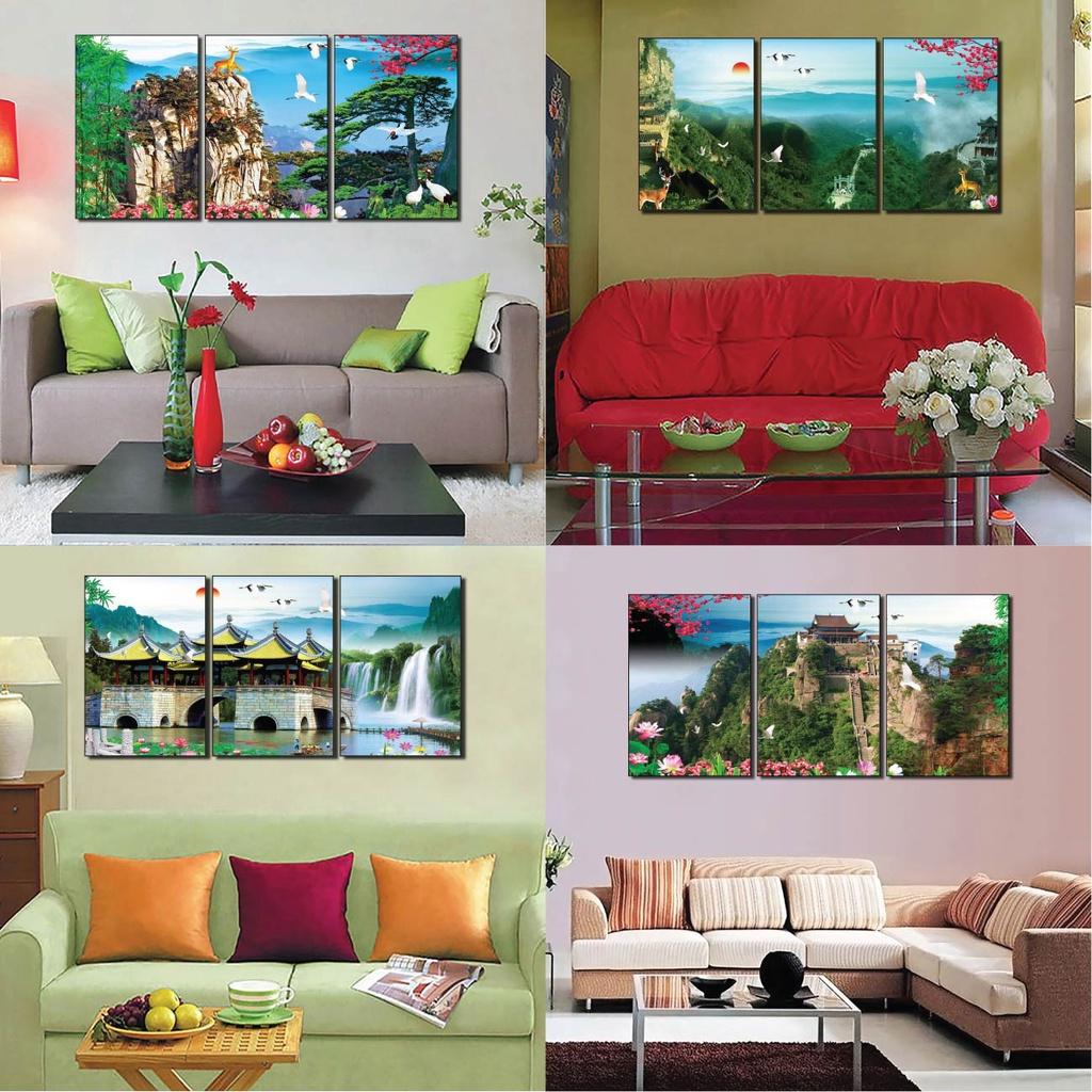 Tranh phong cảnh trang trí nhà phố - TĂNG KÈM ĐINH 3 CHÂN