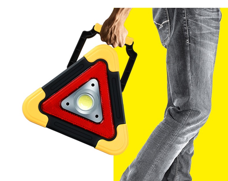 Đèn cảnh báo tam giác đèn pha đa chức năng sạc năng lượng mặt trời