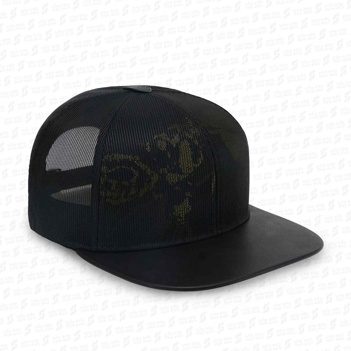 Mũ snapback hiphop NÓN SƠN hoa văn ngẫu nhiên MC210AK-ĐN3HV