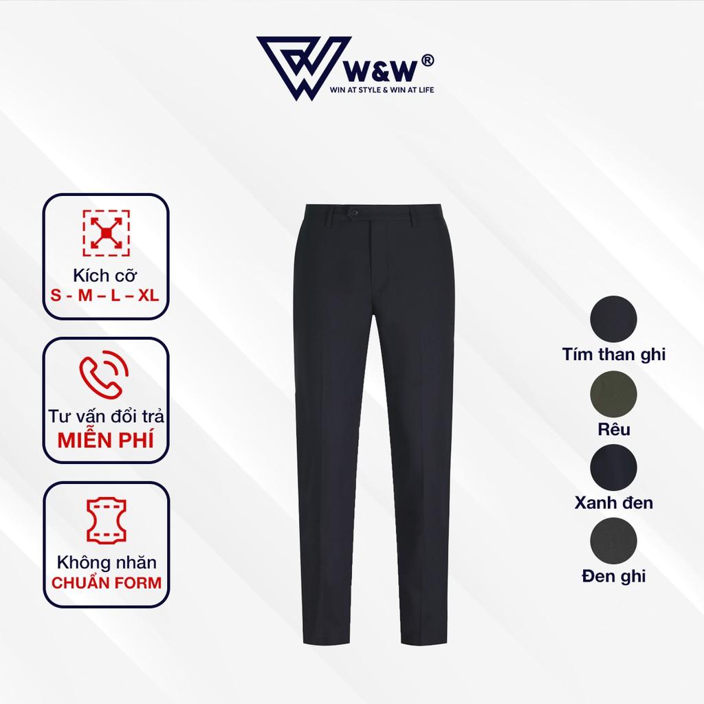 Quần Tây Nam W&amp;W Dáng Slim Fit Chất Vải Cao Cấp, Bền Màu, Mềm Mại, Thông Thoáng, Chuẩn Form Ngay Cả Khi Giặt Máy WLP12