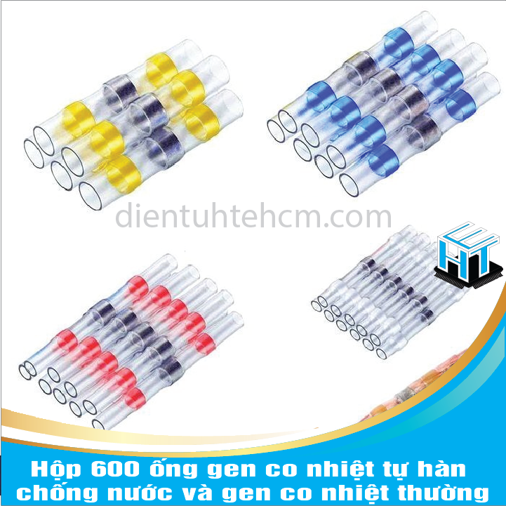 Hộp 600 ống gen co nhiệt tự hàn chống nước và gen co nhiệt thường