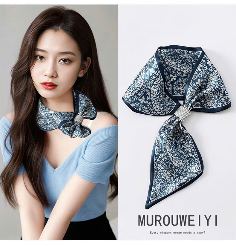 KHĂN LỤA DÀI KHĂN QUÀNG CỔ KHĂN CHOÀNG LỤA BĂNG ĐÔ TRANG TRÍ NƠ CAO CẤP ĐA NĂNG SANG TRỌNG THANH LỊCH MÃ 18-38