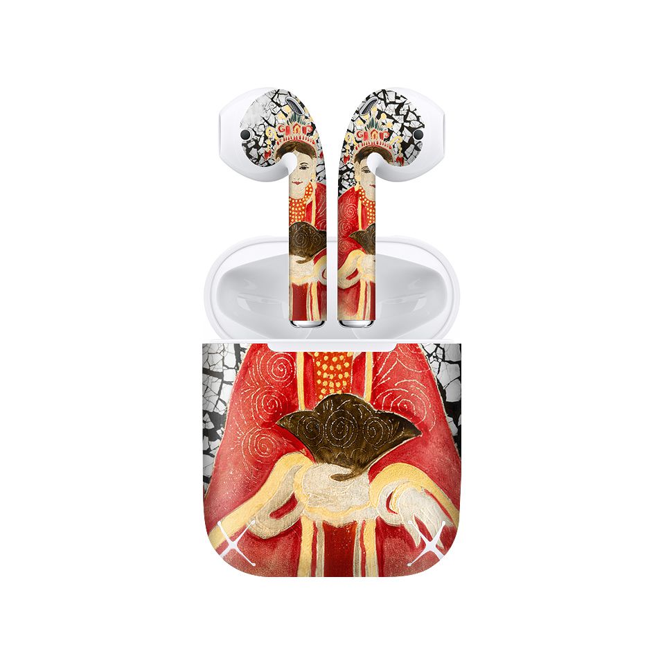 Miếng dán skin chống bẩn cho tai nghe AirPods in hình Mẫu Đệ Nhất Mẫu Thượng Thiên - lsm029