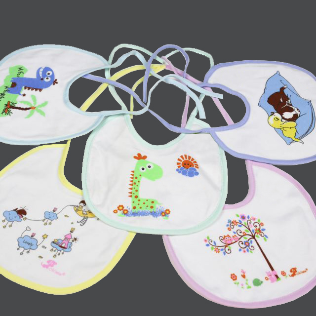 SET 2 YẾM COTTON 2 LỚP IN HÌNH HỌA TIẾT CỰC XINH CHO BÉ - GIAO MÀU NGẪU NHIÊN