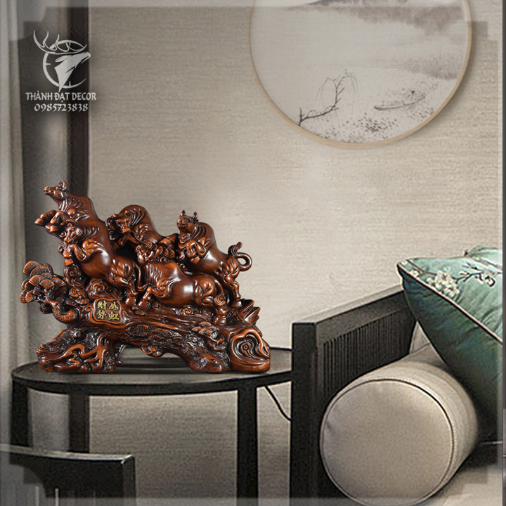 Tượng Đàn Bò Tót May Mắn Tài Lộc Phong Thủy Trang Trí Nhà Cửa, Quà Tặng Sinh Nhật, Tân Gia, Khai Trương, Tặng Sếp