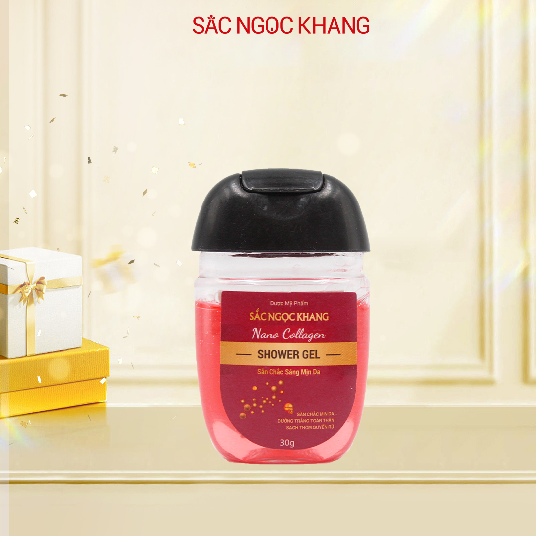 [Size du lịch] Sữa tắm dưỡng thể Nano Collagen Sắc Ngọc Khang giúp da sạch-căng mịn-trắng sáng (Chai 30ml)