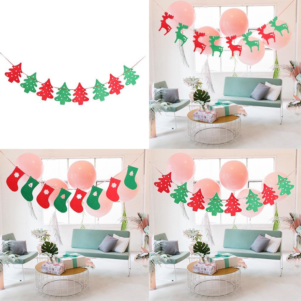 Christmas Non Woven  Banners Garland  Hanging Decor