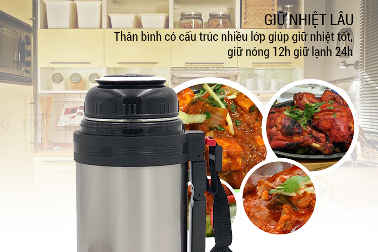 BÌNH GIỮ NHIỆT ĐỰNG THỨC ĂN IKONIC IK-2605 1L