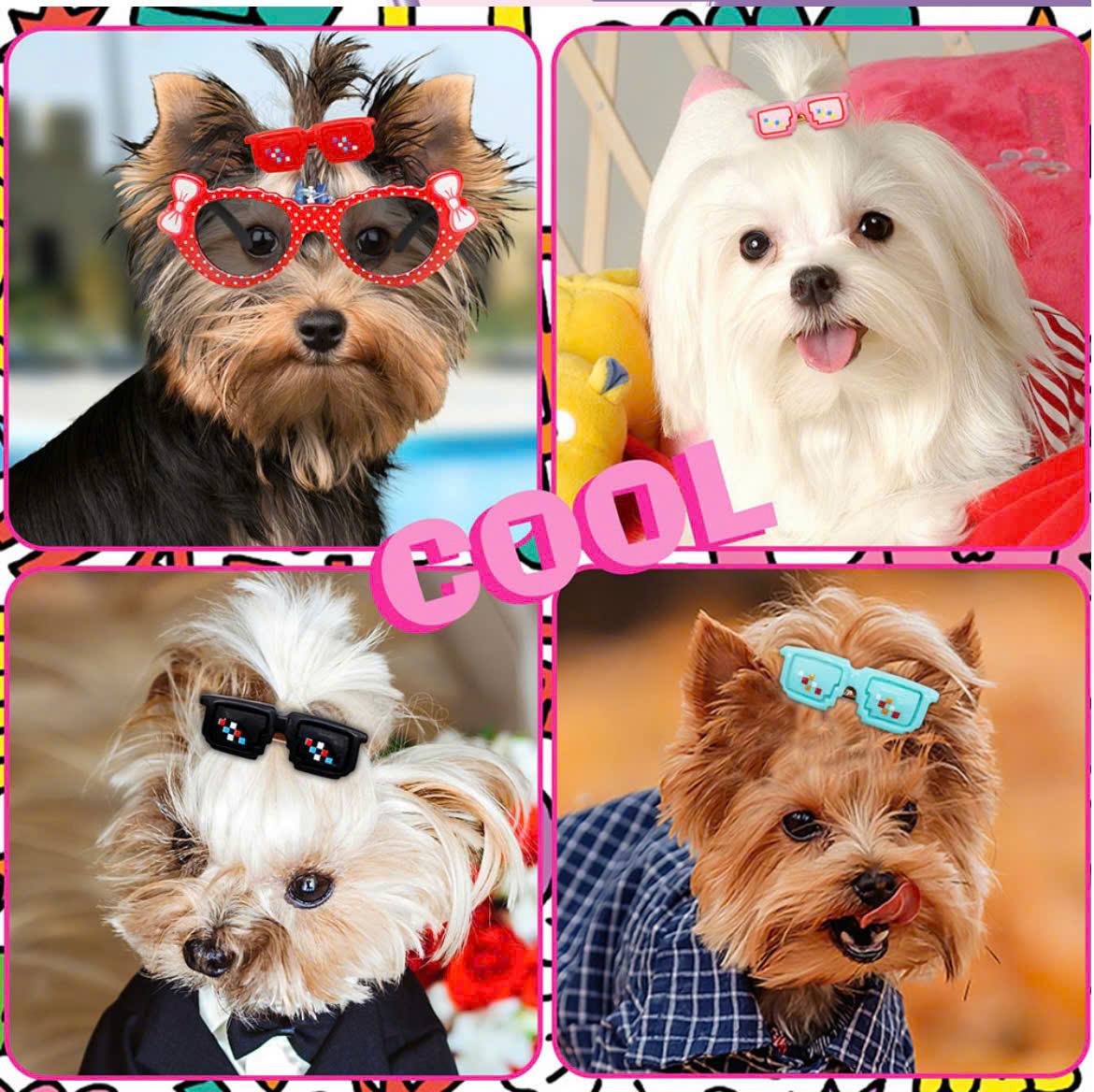 NƠ KẸP TÓC SANG TRỌNG NHIỀU MÀU DỄ THƯƠNG MÃ 22 XINH XẮN CHO THÚ CƯNG CHÓ MÈO