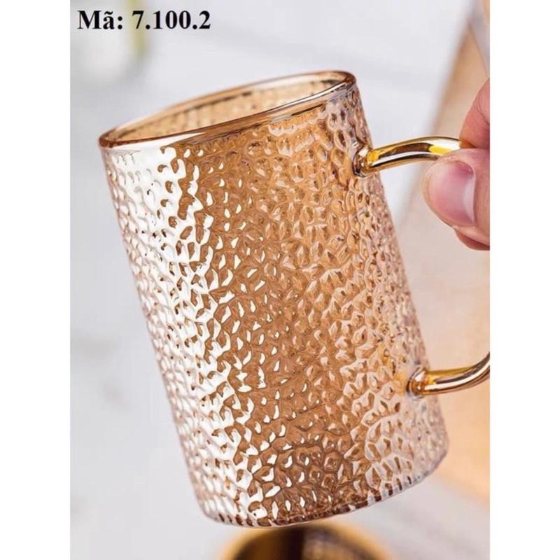 BỘ BÌNH THUỶ TINH ĐỰNG NƯỚC UỐNG CHỊU NHIỆT CAO CẤP KÈM 6 CỐC VÂN NHÁM