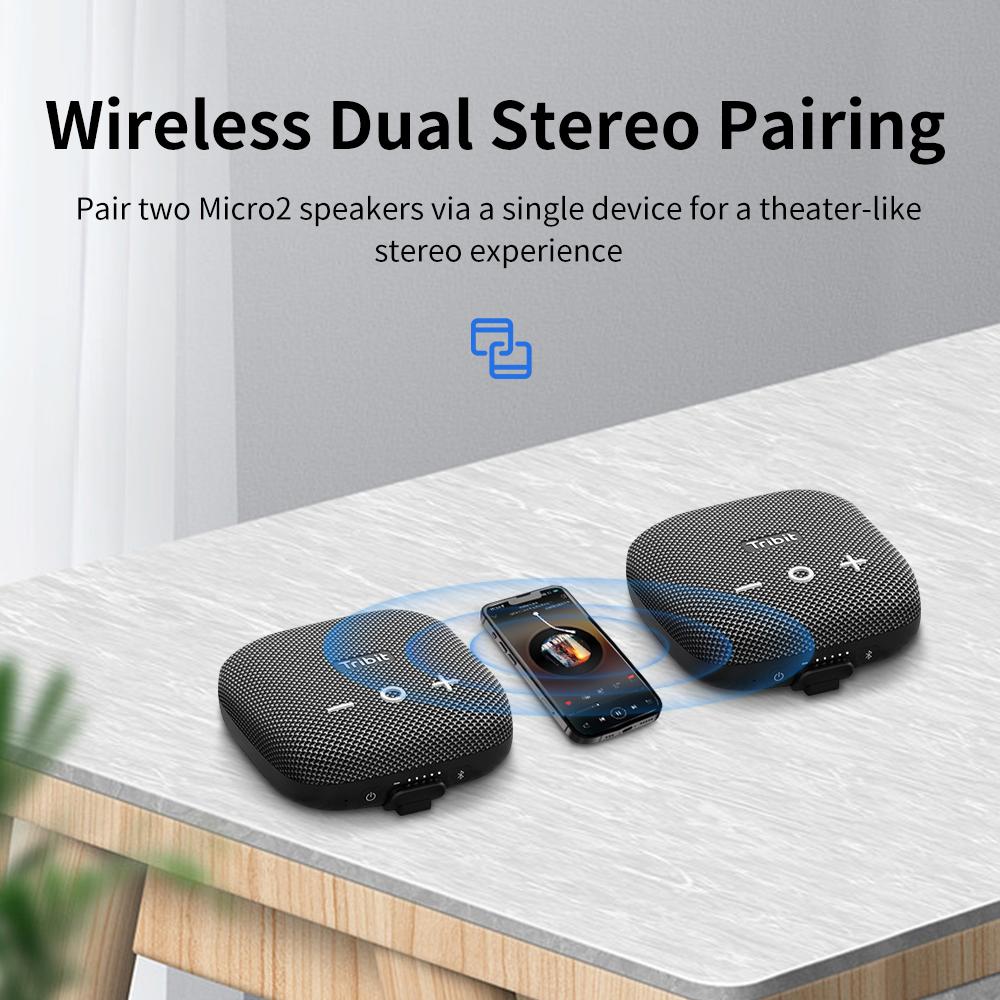 Tribit Stormbox Micro 2 loa bluetooth di động Deep Bass IP67 không dây không dây ngoài trời loa nhỏ để đi xe đạp, màu sắc đi bộ đường dài: màu đen