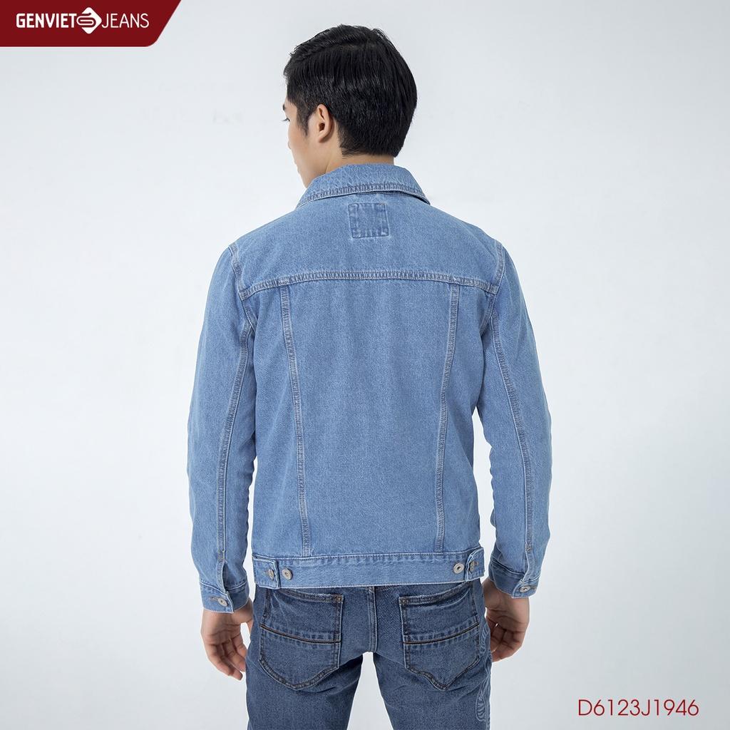 Áo Khoác Jeans Nam Dáng Suông GENVIET D6123J1946