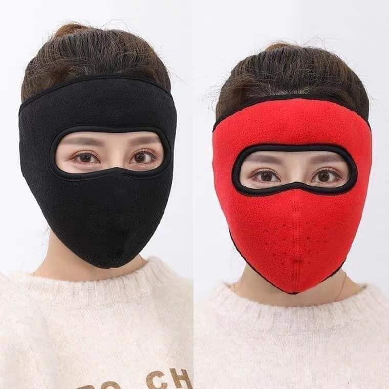 Bộ 10 khẩu trang ninja vải nỉ dán gáy chống nắng nam nữ