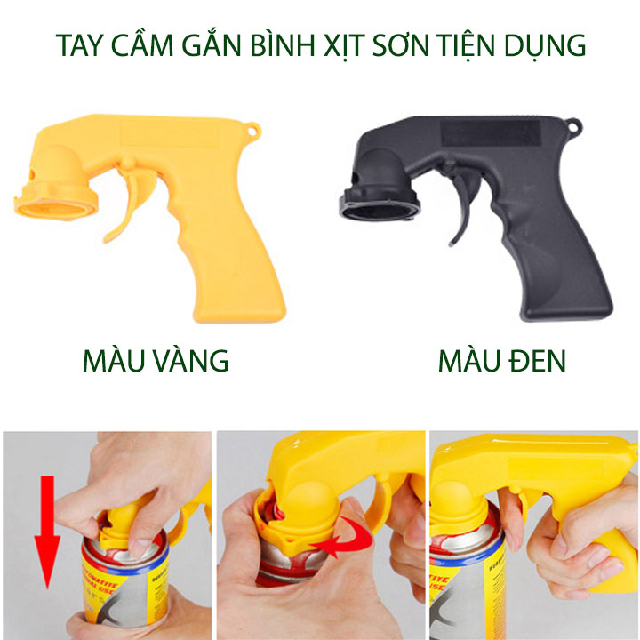 Đầu cò gắn bình xịt sơn dễ dàng, tiện dụng bằng nhựa ABS