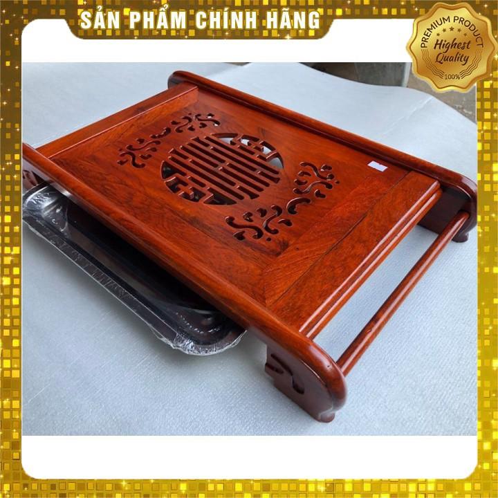 KHAY TRÀ CUỐN THƯ gỗ Hương loại 1 Đẹp mịn
