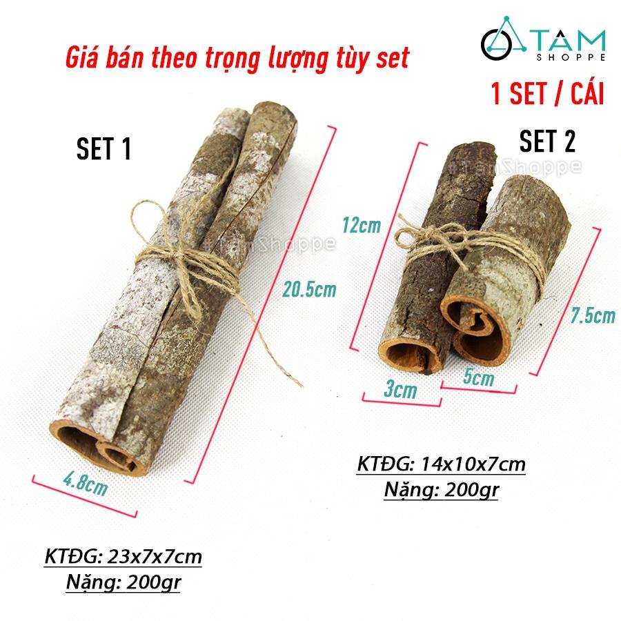 Vỏ quế khô thơm tự nhiên thắt nơ dây thừng xinh xắn 100gr PKCA-01