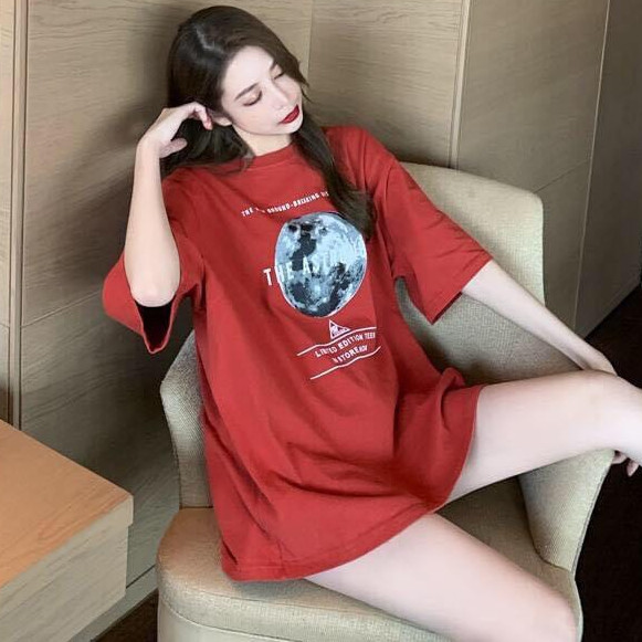 Áo thun unisex tay lỡ form rộng - phông trái đất