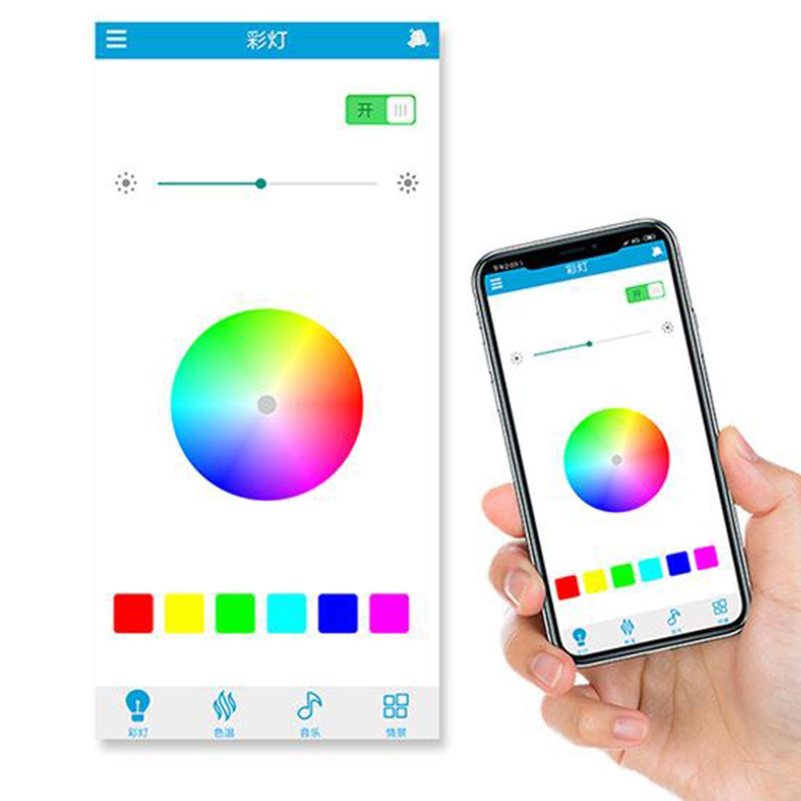 Home Modern LED Music Ceiling Light Bluetooth Speaker Smart APP Remote Control