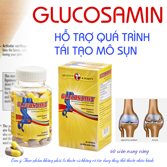 TPCN- Robinson Pharma USA- Glucosamin- Viên uống hỗ trợ xương khớp- chai 60 viên