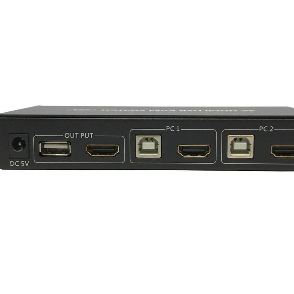 2 Ports Usb Hdmi Kvm Switch Box 4k Hd Vga To Usb Kvm Splitter