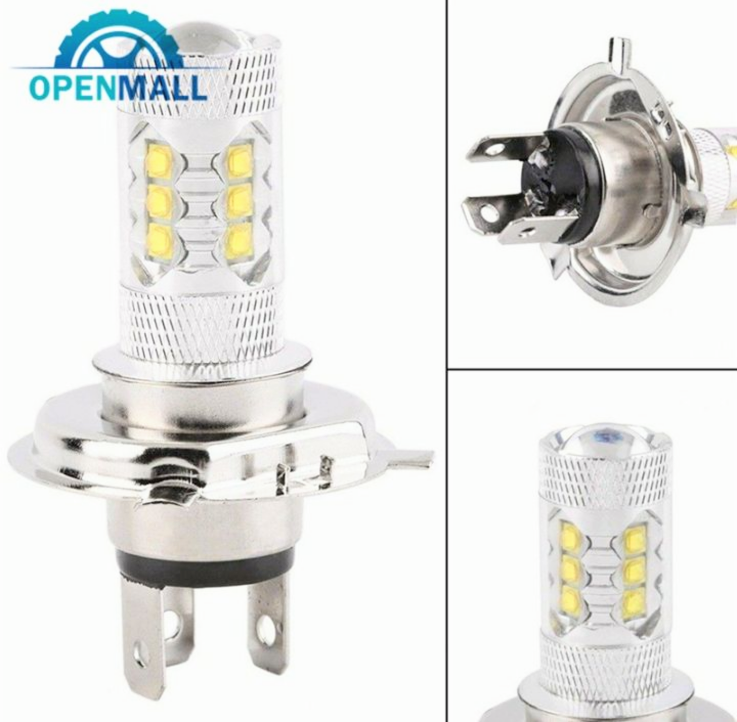 BÓNG ĐÈN PHA H4 XE MÁY VÀ ÔTÔ 80W SIÊU SÁNG MẪU MỚI