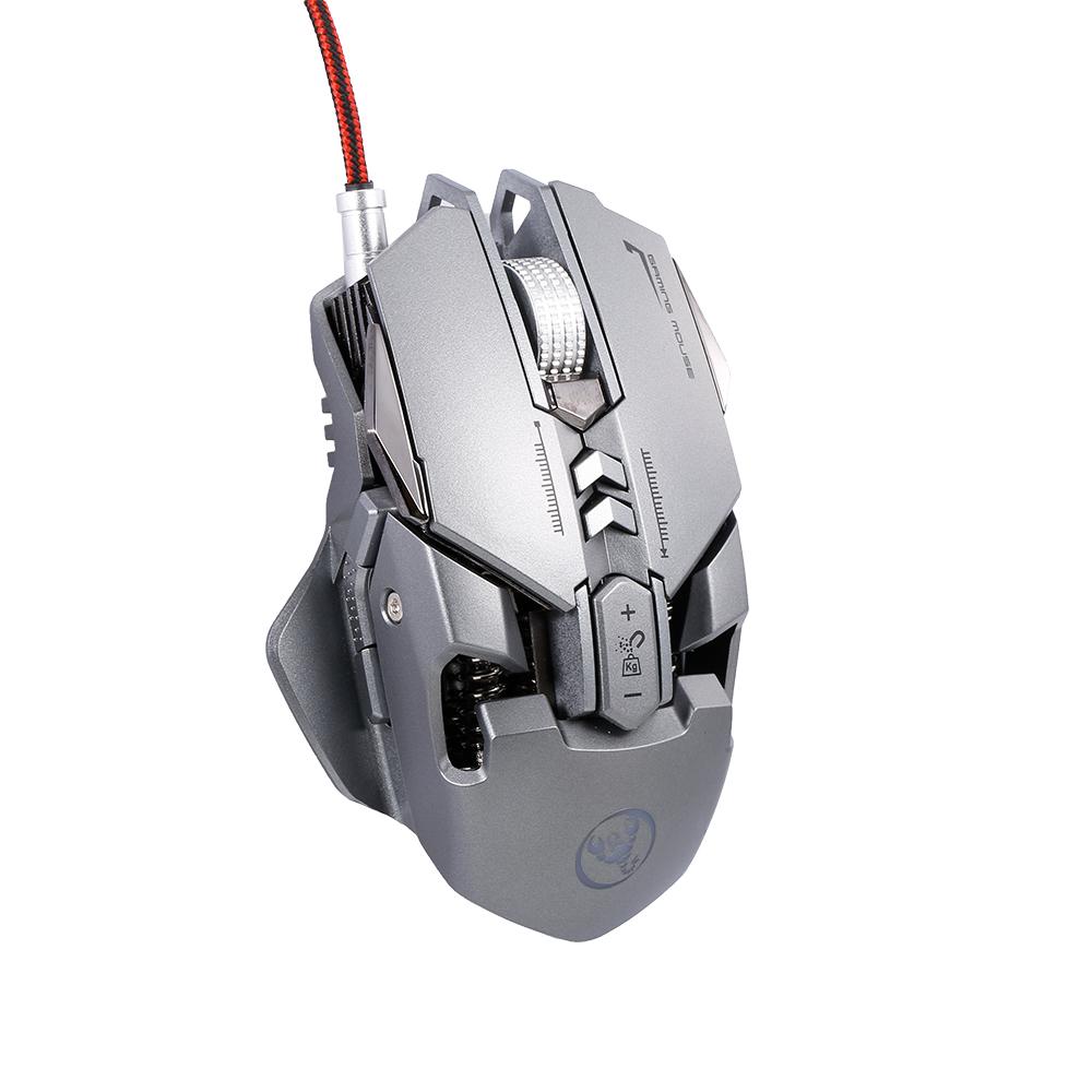 Chuột chơi game có dây HXSJ J800 lập trình macro bảy phím với sáu DPI có thể điều chỉnh Hiệu ứng ánh sáng RGB đầy màu sắc