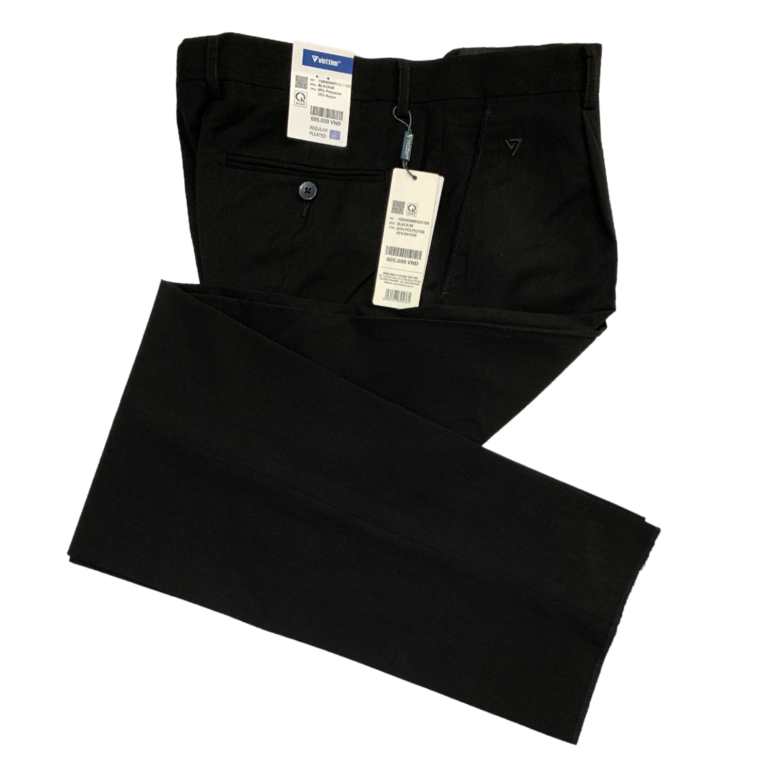 Viettien - Bộ vest nam phong cách thời thượng màu đen 1Q9505