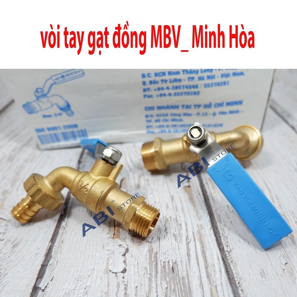 Vòi nước nhà tắm MBV Minh Hòa Việt Nam dn15, dn20 ( vòi vườn đồng phi 21, phi 27 tay gạt )