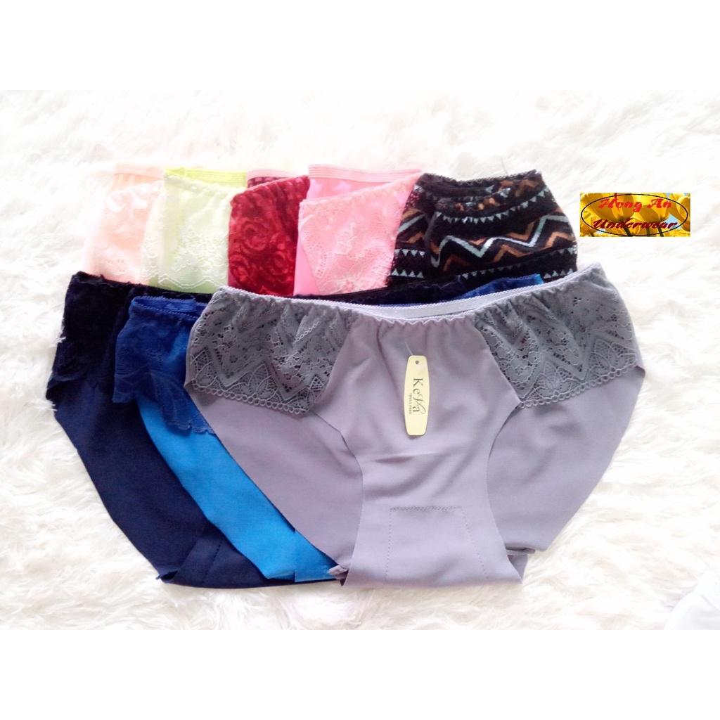 Set 5 Quần lót su phối ren 2 bên, Combo 5 lót su mát lạnh