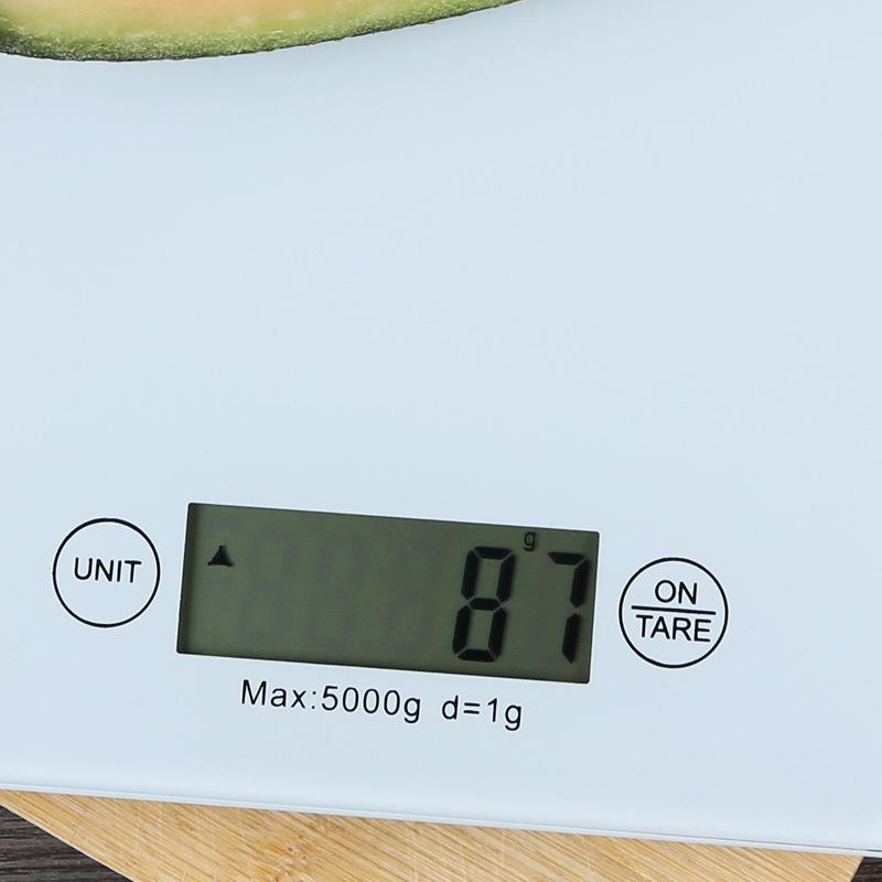 Cân Điện Tử Nhà Bếp Mini 5kg - 1g QE-KE-A Mặt Inox Màn Hình LCD.
