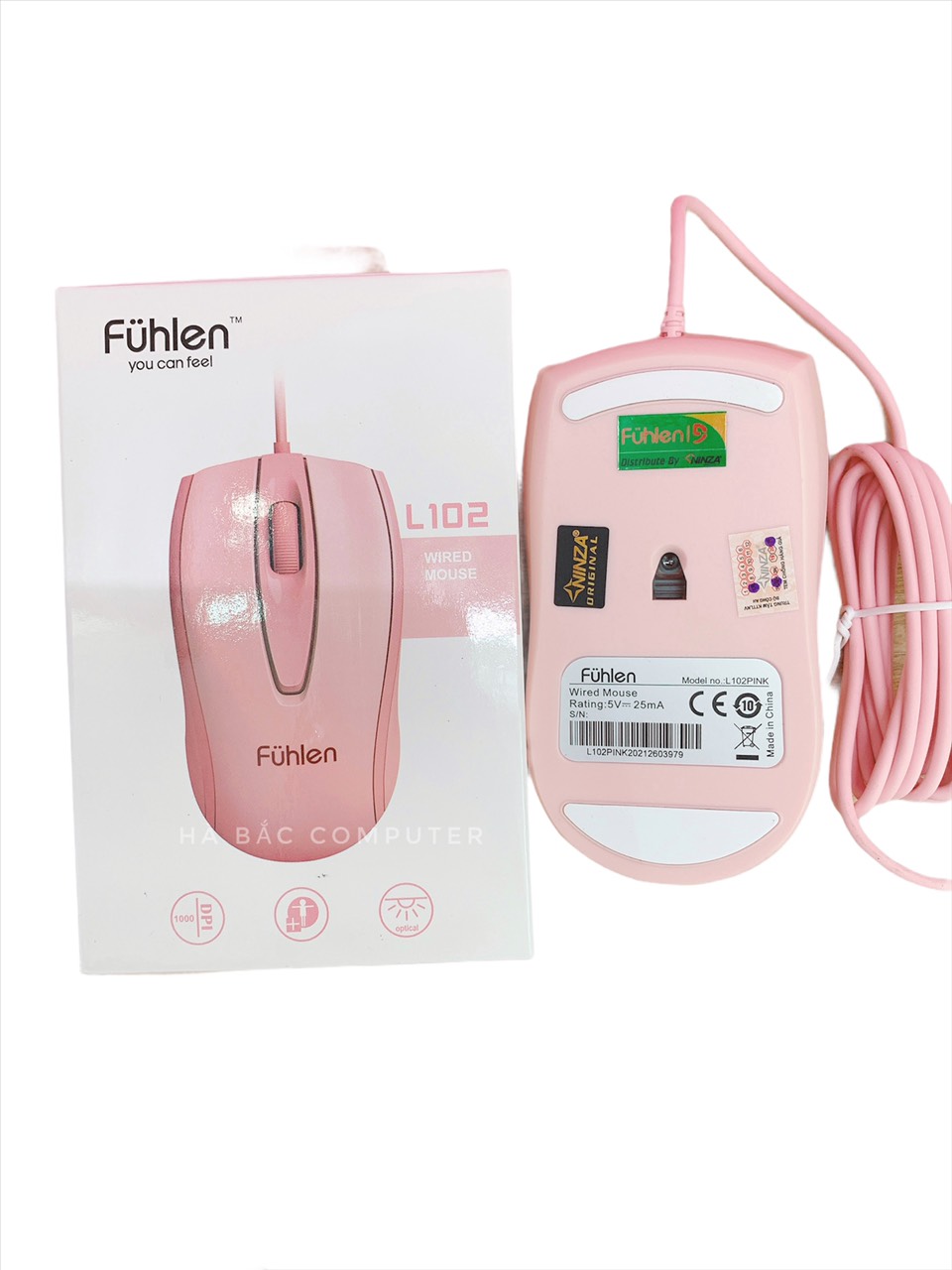 Hình ảnh Chuột Gaming Fuhlen L102 Pink -  Có Dây Màu Hồng - Hàng Chính Hãng