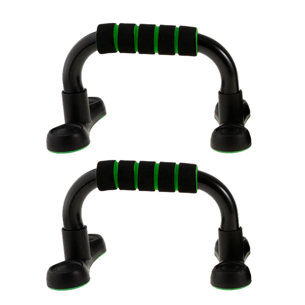 1 Pair Steel Push up Bars Chest Muscle Pushup Stands with Foam Grips Slivery