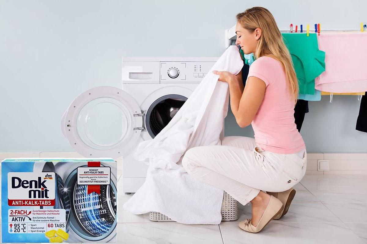 Hộp 60 viên tẩy lồng máy giặt Denkmit, viên tẩy giặt siêu sạch, viên tẩy máy giặt, hiệu quả, an toàn, nhập Đức