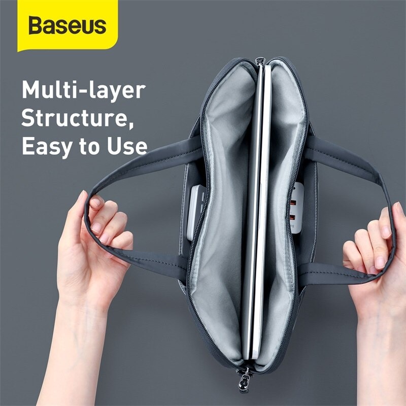 Túi xách chống nước Baseus Basics Series 13&quot; / 16&quot; Shoulder Computer Bag dùng cho Macbook / Laptop - Hàng Chính Hãng