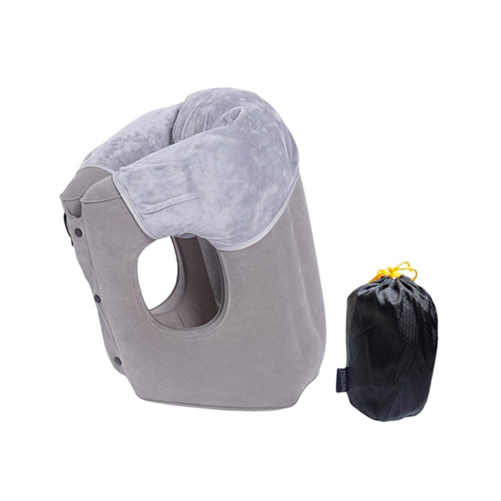 Inflatable Pillow with Drawstring Bag Inflatable Travel Pillow for Bus Train