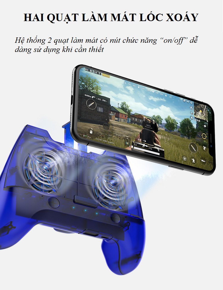 Quạt Tàn Nhiệt Gaming 3IN1 Tích Hợp Tay Cầm Chơi Game Và Loa Bluetooth F-03