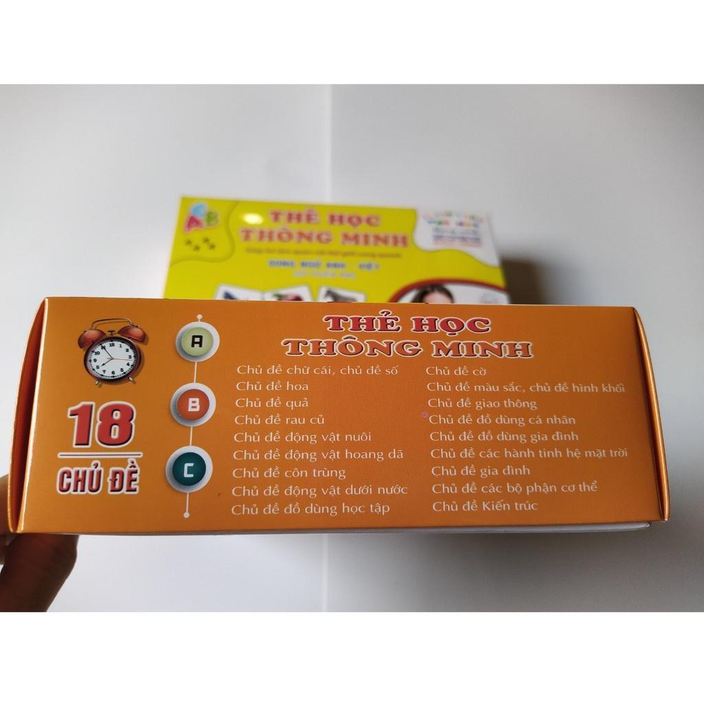 Bộ Thẻ Học Thông Minh cho bé 18 Chủ Đề thẻ học Glenn Doman loại to song ngữ Flashcard