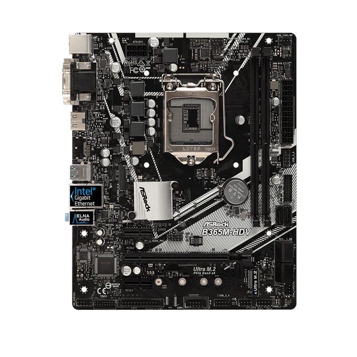 Bo mạch chủ Mainboard Asrock B365M HDV - Hàng Chính Hãng