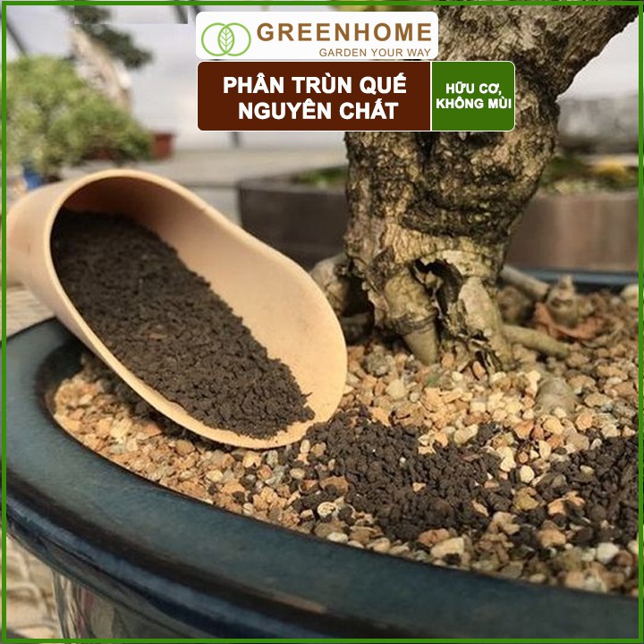 Phân Trùn Quế Greenhome, Lavamix, Bao 2kg, Nguyên Chất, Bổ Sung Dinh Dưỡng, Cải Tạo Đất, Hữu Cơ Tiện Lợi, Bón Rau, Hoa