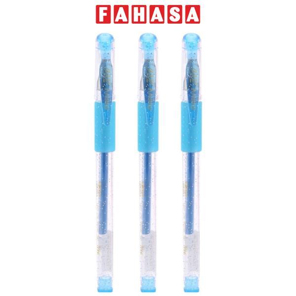 Vỉ 3 Bút Gel 0.7 mm - Marvy 700G - Glitter Light Blue