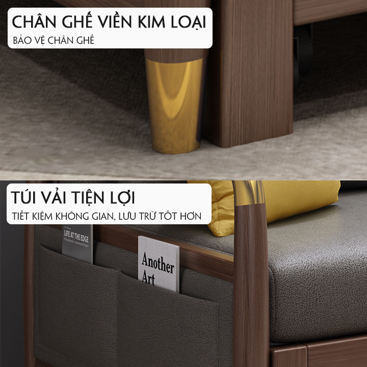 Giường Sofa Thông Minh, Sofa Bed Cao Cấp Gấp Gọn Thành Ghế Sofa Đa Năng ,Sofa bed Thông Minh Phong Cách Hiện Đại Công Nghệ Châu Âu (KT: 1m60 x 1m90)