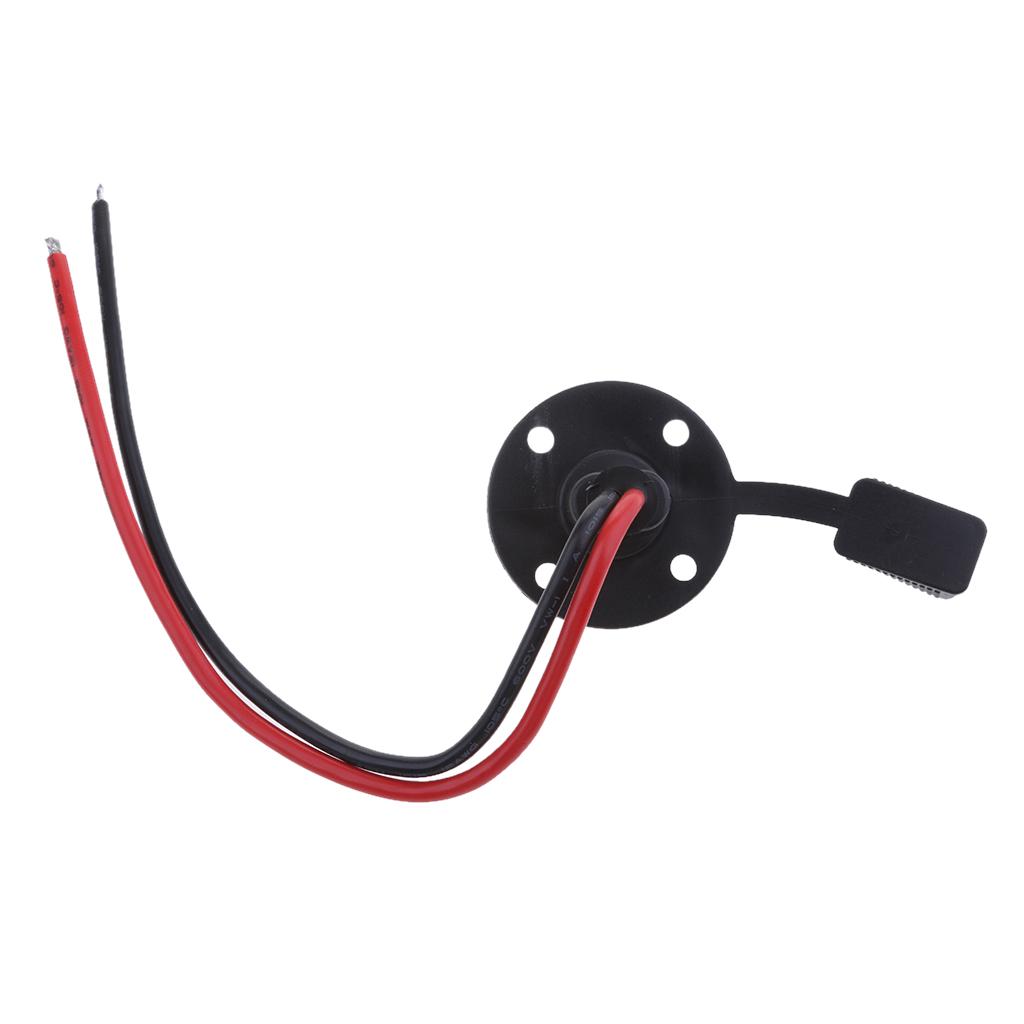 2 Pieces Auto Motorcycle Boat SAE Adapter Connector with Waterproof Cap