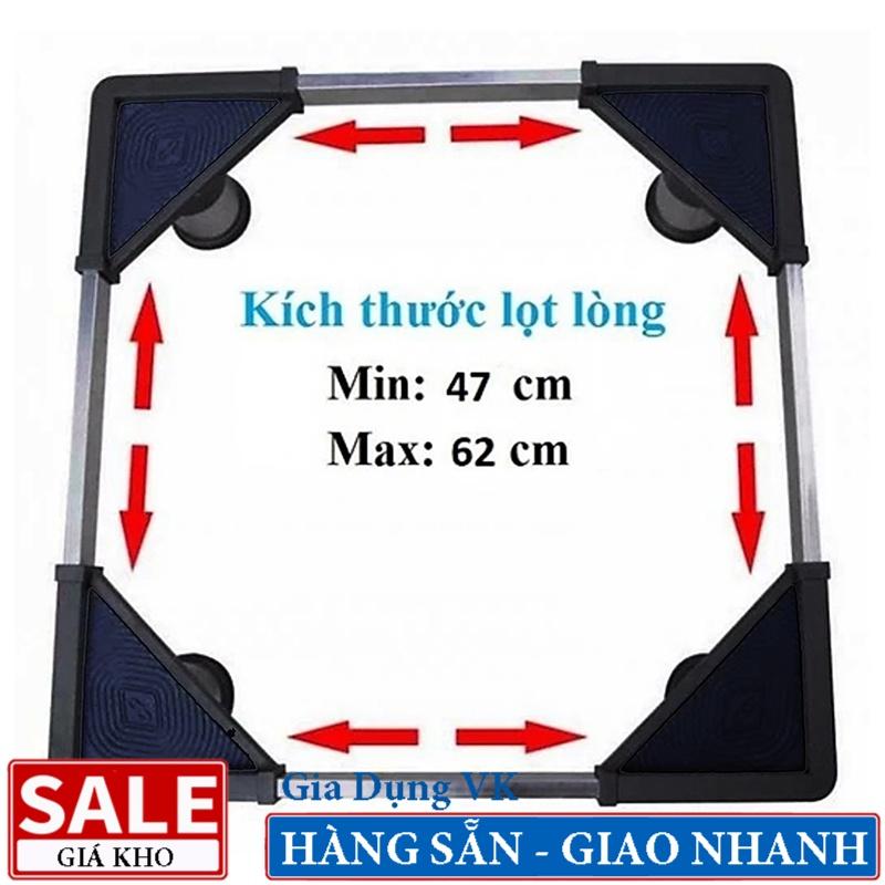 Chân Máy Giặt Chân Tủ Lạnh Đa Năng Inox - Điều Chỉnh Kích Thước Từ 43 Đến 63cm