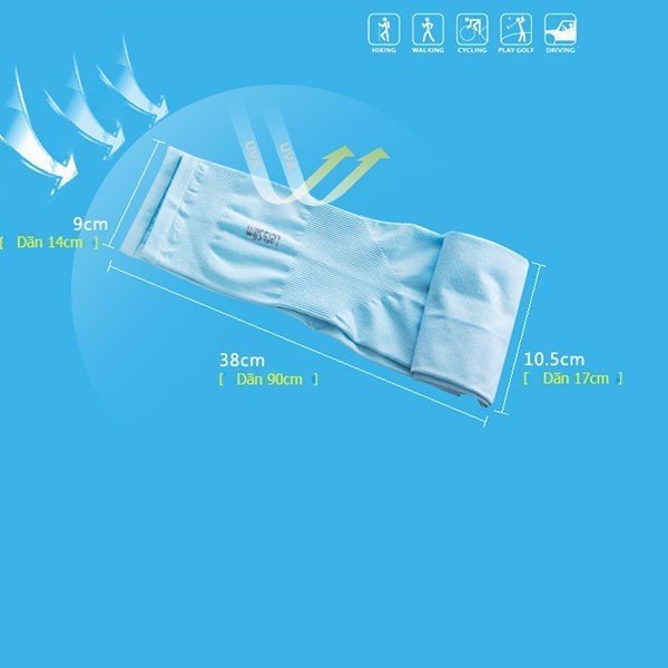 Đôi găng tay xỏ ngón che cả bàn tay chống nắng, chống tia UV Let's Slim cao cao cấp, co giãn đàn hồi 4 chiều phù hợp cho cả nam và nữ