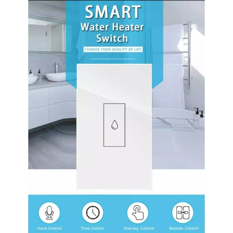 Công tắc thông minh Wifi Tuya công suất cao 20A 4400W dùng cho bình nước nóng, hẹn giờ bật tắt từ xa